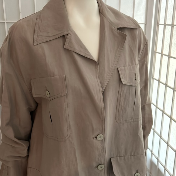 LINEN Blend Stella McCartney Tan Swing Coat Sz 40 - Picture 2 of 10